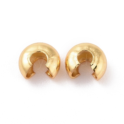 304 Stainless Steel Crimp Beads Covers STAS-P239-34G-02-1