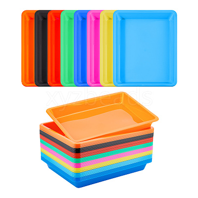 32Pcs 8 Colors PP Plastic Palettes AJEW-DC0004-10-1