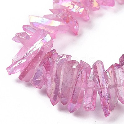 Natural Quartz Crystal Points Beads Strands G-K181-B12-1