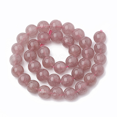 Natural Strawberry Quartz Beads Strands G-S295-15-10mm-1
