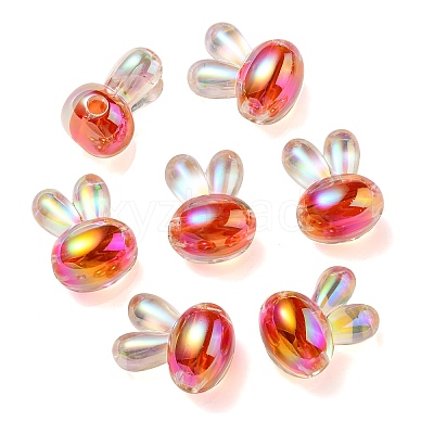 UV Plating Rainbow Iridescent Acrylic Beads X1-PACR-E001-05D-1
