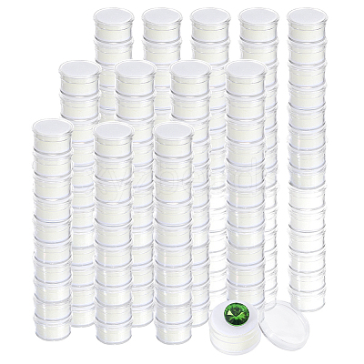144Pcs Round Transparent Plastic Loose Diamond Packing Small Boxes Sets CON-WH0095-198B-1