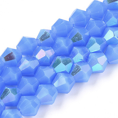Imitation Jade Electroplate Glass Beads Strands LS-EGLA-A039-J6mm-L04-1