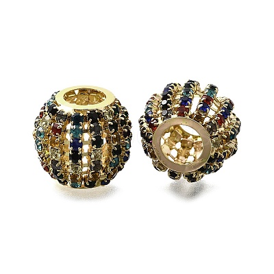 Rhinestone Brass Beads KK-D295-08G-01-1