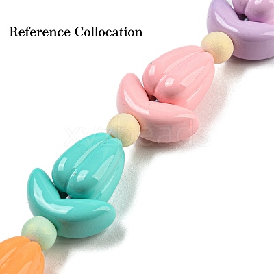 Baking Paint Acrylic Beads OACR-Q189-01-1
