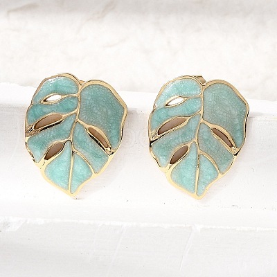 Brass Stud Earrings for Women KK-CBA9D38-05G-02-1