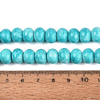 Opaque Baking Paint Glass Beads Strands GLAA-Q110-03A-08-1