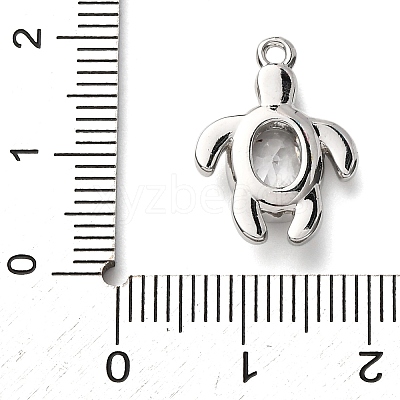 Brass with Cubic Zirconia Pendants KK-C119-11P-1