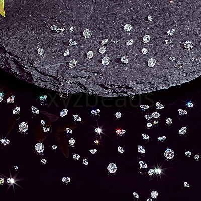 700Pcs 7 Styles Diamond Shape Grade AAA Cubic Zirconia Cabochons ZIRC-BBC0002-96-1