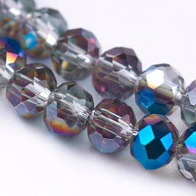 Electroplate Glass Faceted Rondelle Beads Strands EGLA-D020-3x2mm-22-1