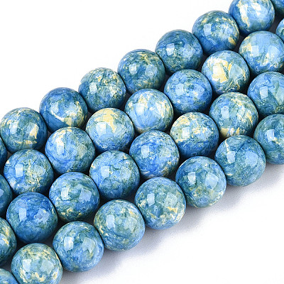 Baking Paint Glass Beads Strands DGLA-N016-10mm-09-1