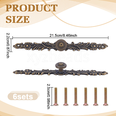 Tibetan Style Alloy Cabinet Door Pull Handles AJEW-WH0752-665B-1