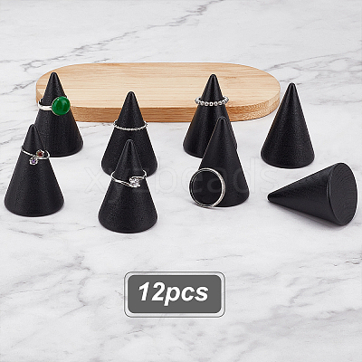 Wooden Finger Ring Display Stands RDIS-WH0001-20B-1