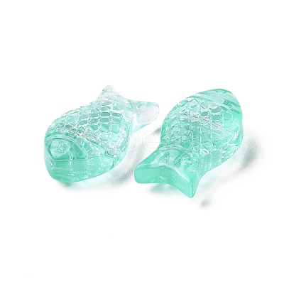 Transparent Spray Painted Glass Beads GLAA-I050-10C-1