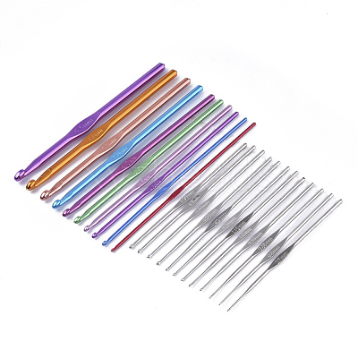 Aluminum Crochet Hooks Needles TOOL-S011-04-1
