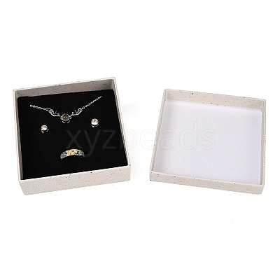 Square Paper Jewelry Storage Boxes with Sponge Inside CON-I013-01D-1