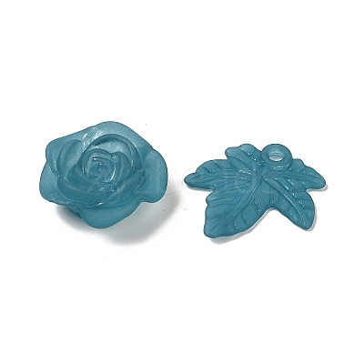 Frosted Transparent Acrylic Beads OACR-U006-03D-1