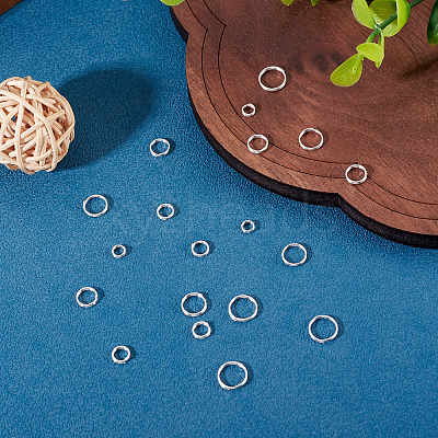 20Pcs 5 Styles 925 Sterling Silver Split Rings STER-TA0001-49-1