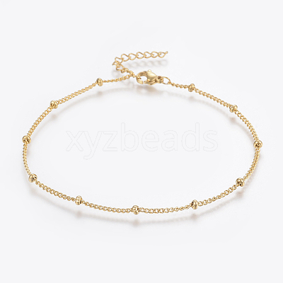 304 Stainless Steel Anklets AJEW-H013-04G-1