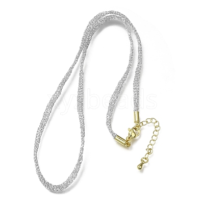 3.5MM Polyester Metallic Cord Braided Cord Necklace Making FB-CBAA152-01G-09-1
