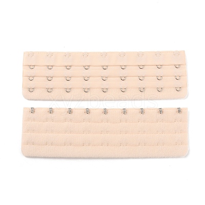 Polyester Women's 3 Rows x 9 Hooks Longline Corset Bra Extender FIND-WH0146-20B-01-1