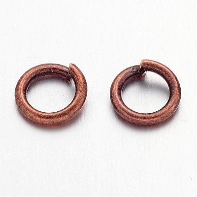 90pcs Red Copper Color Brass Open Jump Rings X-JRC6MM-R-1