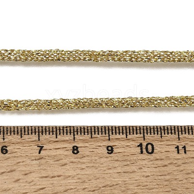 3.5MM Polyester Metallic Cord Braided Cord Necklace Making FB-CBAA152-01G-11-1