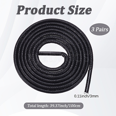 Round Waxed Cord Shoelace String OCOR-WH20007-225C-01-1