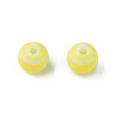 Opaque Striped Acrylic Beads MACR-S373-27D-06-1
