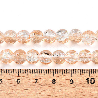 Transparent Crackle Glass Bead Strands GLAA-T025-8mm-02I-1