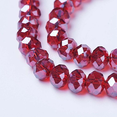 Electroplate Glass Beads Strands X-EGLA-A034-T2mm-A06-1