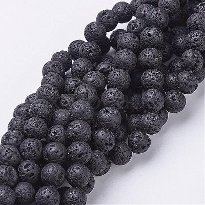 Natural Lava Rock Beads Strands G-E005-1-1