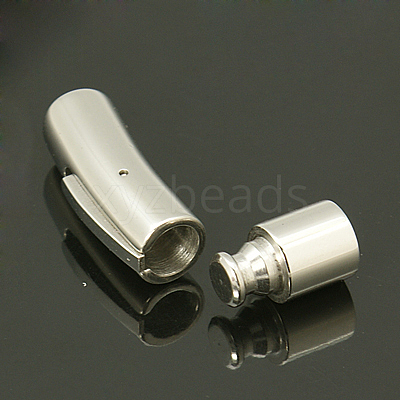 Tarnish Resistant Column 316 Surgical Stainless Steel Bayonet Clasps STAS-A021-7mm-1