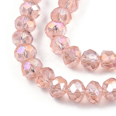 Electroplate Glass Beads Strands X-EGLA-A034-T6mm-B32-1