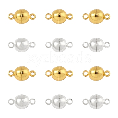 12 Sets 2 Colors Brass Magnetic Clasps KK-FS0001-55A-1