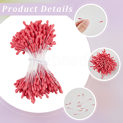 Gypsum with Cotton Cord Artificial Flower Core DIY-WH20007-36A-08-1