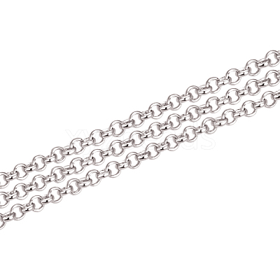 Anti-Tarnish Rhodium Plated 925 Sterling Silver Rolo Chains STER-WH0011-05P-1