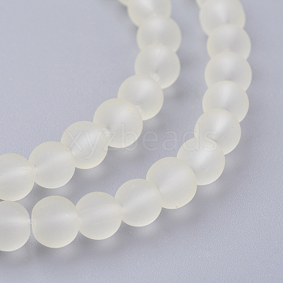Baking Paint Transparent Glass Beads Strands X-GLAA-S031-6mm-23-1