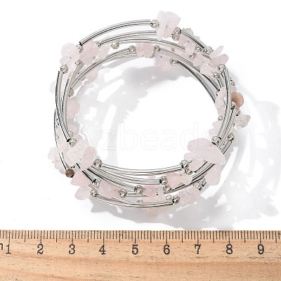 Gemstone Chip Warp Bracelets BJEW-JB01517-01-1