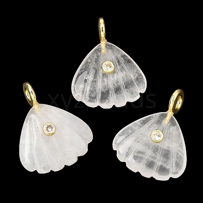 Natural Quartz Crystal Carved Pendants G-C282-05E-1