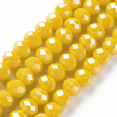 Electroplate Glass Beads Strands EGLA-A034-P2mm-A07-1