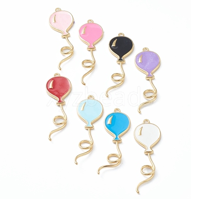 Brass Enamel Pendants KK-B030-14G-1