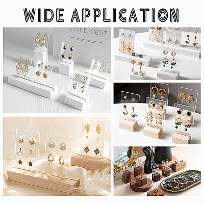 4 Colors Acrylic Single Earring Display Card ODIS-AR0001-05A-1