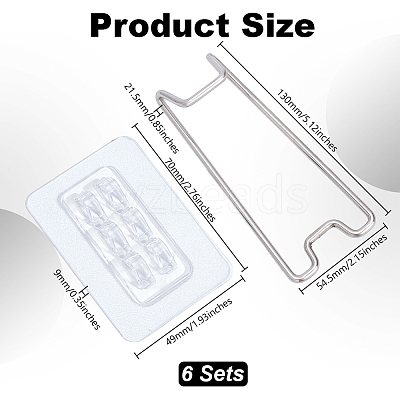201 Stainless Steel Picture Frame Stand AJEW-WH0651-43A-1