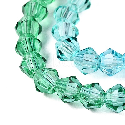 Gradient Color Baking Paint Glass Bead Strands DGLA-A039-T4mm-A018-1