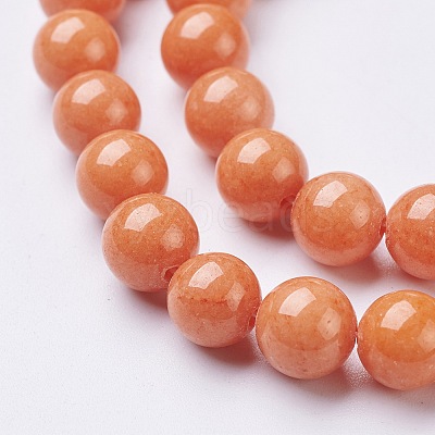 Natural Mashan Jade Round Beads Strands G-D263-8mm-XS21-1