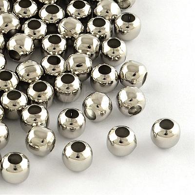 Iron Round Beads E147Y-1