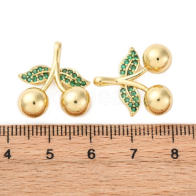Brass Micro Pave Cubic Zirconia Pendants KK-F895-18C-G-1