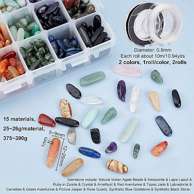 DIY Stretch Bracelet Making Kits G-NB0002-10-1