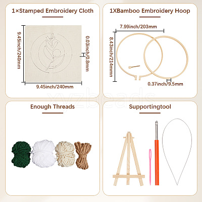 1Set Linen and Wood DIY-SP0005-13A-1